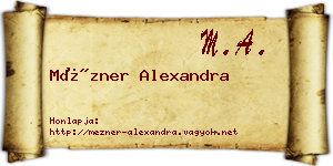 Mézner Alexandra névjegykártya