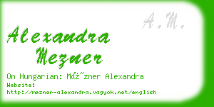 alexandra mezner business card